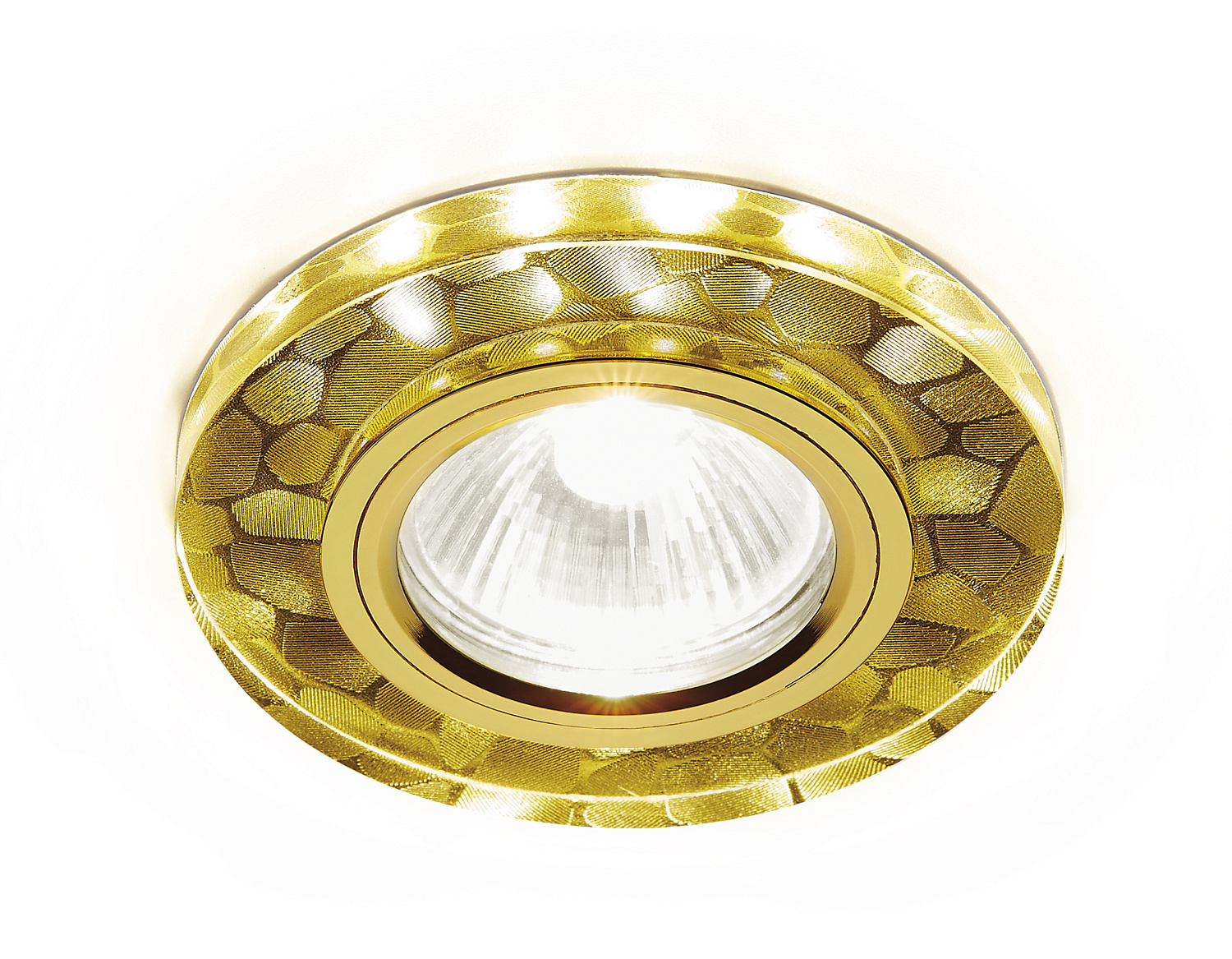 Встраиваемый точечный светильник MR16 со светодиодной подсветкой S222 WH/G/WA белый/золотой/MR16+3W(LED WARM)