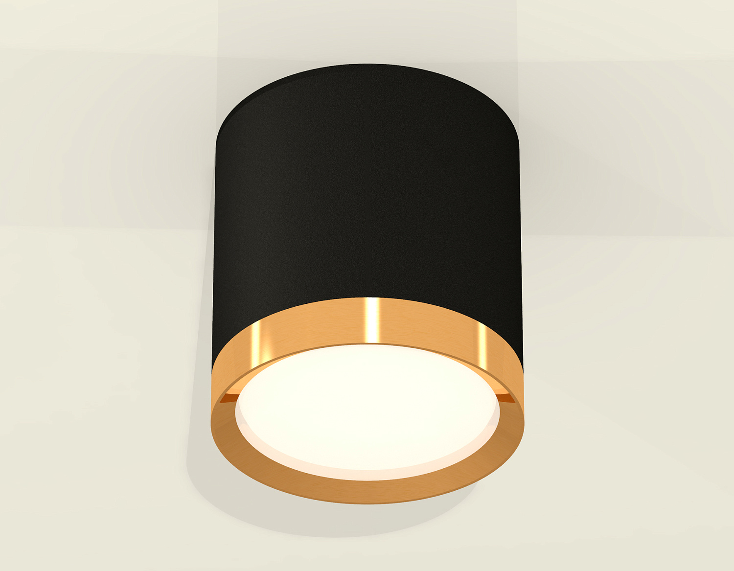 Комплект накладного светильника XS8142004 SBK/PYG черный песок/золото желтое полированное GX53 (C8142, N8124)