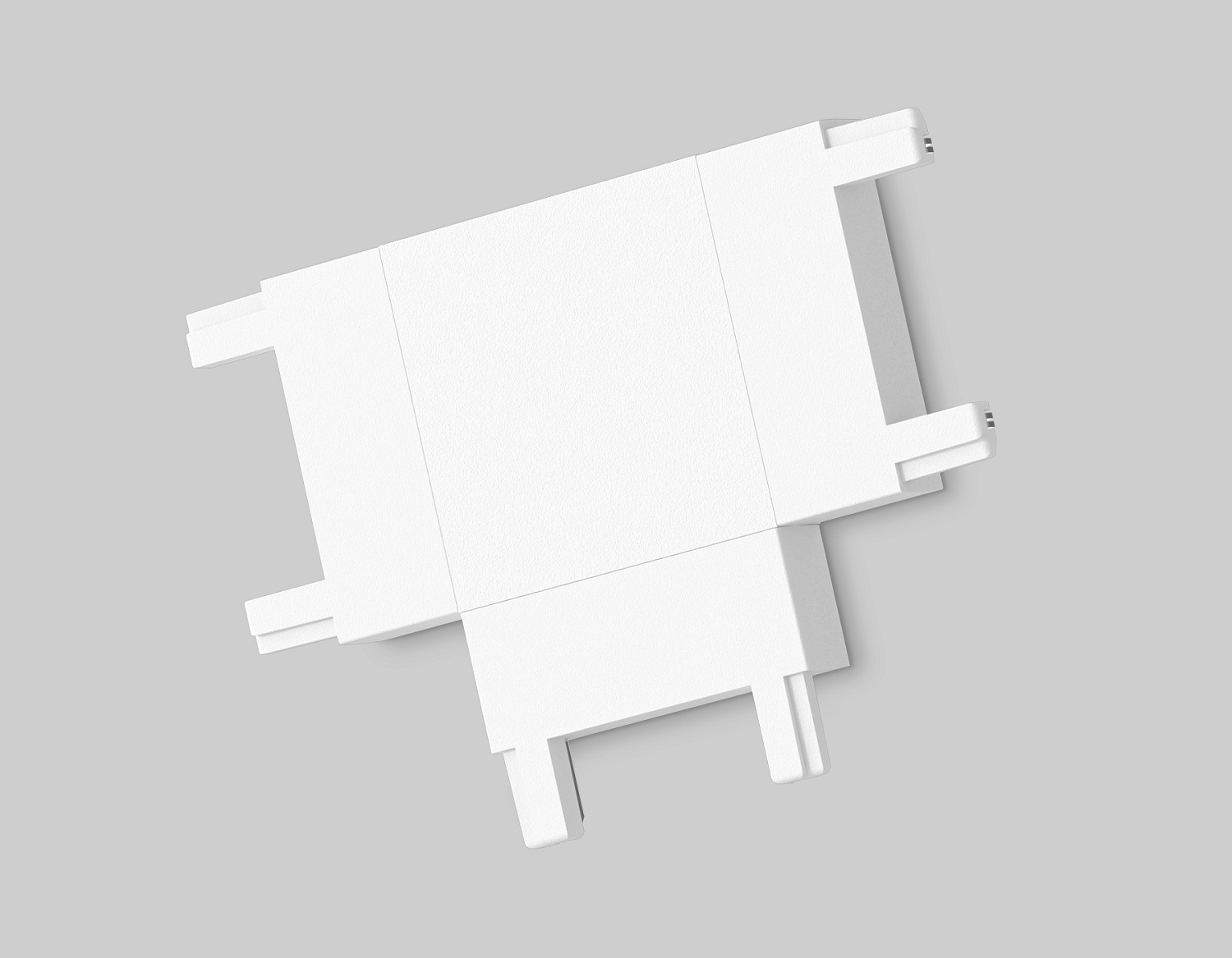 Коннектор T-образный для накладного шинопровода Magnetic Ultra Slim GV1118 WH белый T-образный коннектор для накладного шинопровода 46*36*6