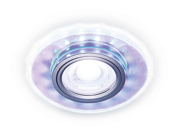 Встраиваемый точечный светильник MR16 со светодиодной подсветкой S211 PR/WH хром/перламутровый MR16+3W(LED WHITE 4200K)
