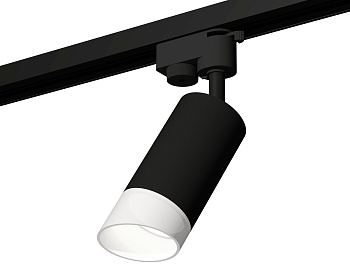 Комплект трекового однофазного светильника XT6323180 SBK/FR черный песок/белый матовый MR16 GU5.3 (A2521, C6323, N6256)