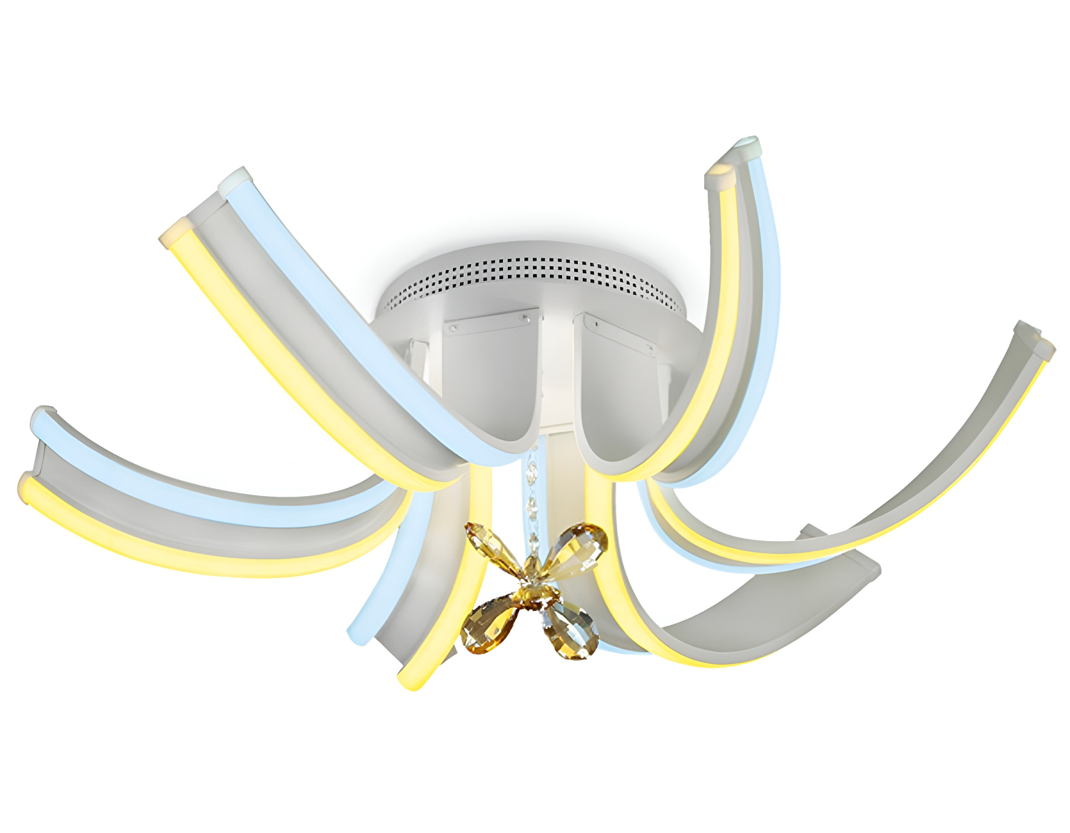 Потолочный светодиодный светильник с пультом FL146/6 WH белый 84W 3000K/6400K 620*620*170 (ПДУ РАДИО 2.4)