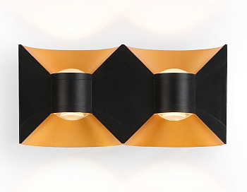 Уличный настенный светодиодный светильник IP54 ST4477/4 BK/GD черный/золото LED 4200K 11W IP54 180*90*55