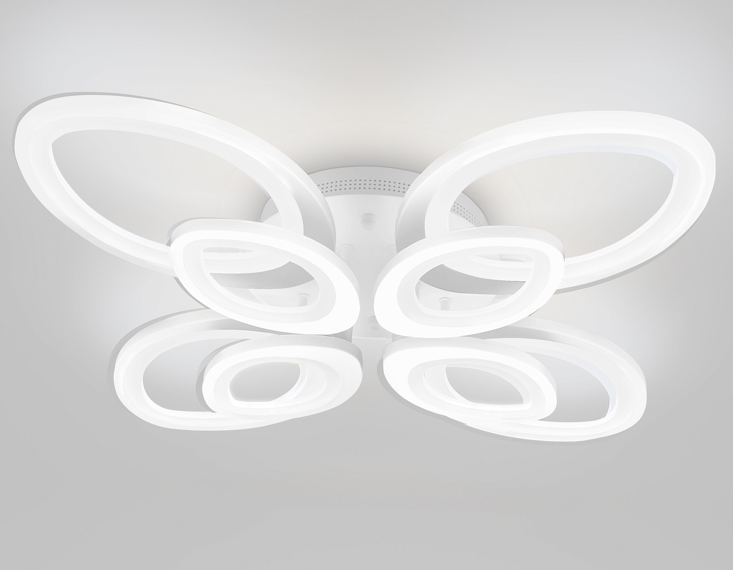 Потолочный светодиодный светильник с пультом FA4493/4+4 WH белый 134W 3000+6400K/4200K/6400+3000K 620*620*120 (ПДУ ИК)