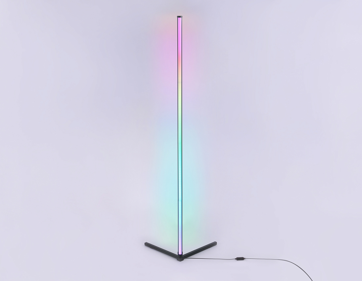 Светильник светодиодный напольный RGB с пультом FL8027 BK черный LED 20W RGB D32*1650 (ПДУ РАДИО 2.4G)