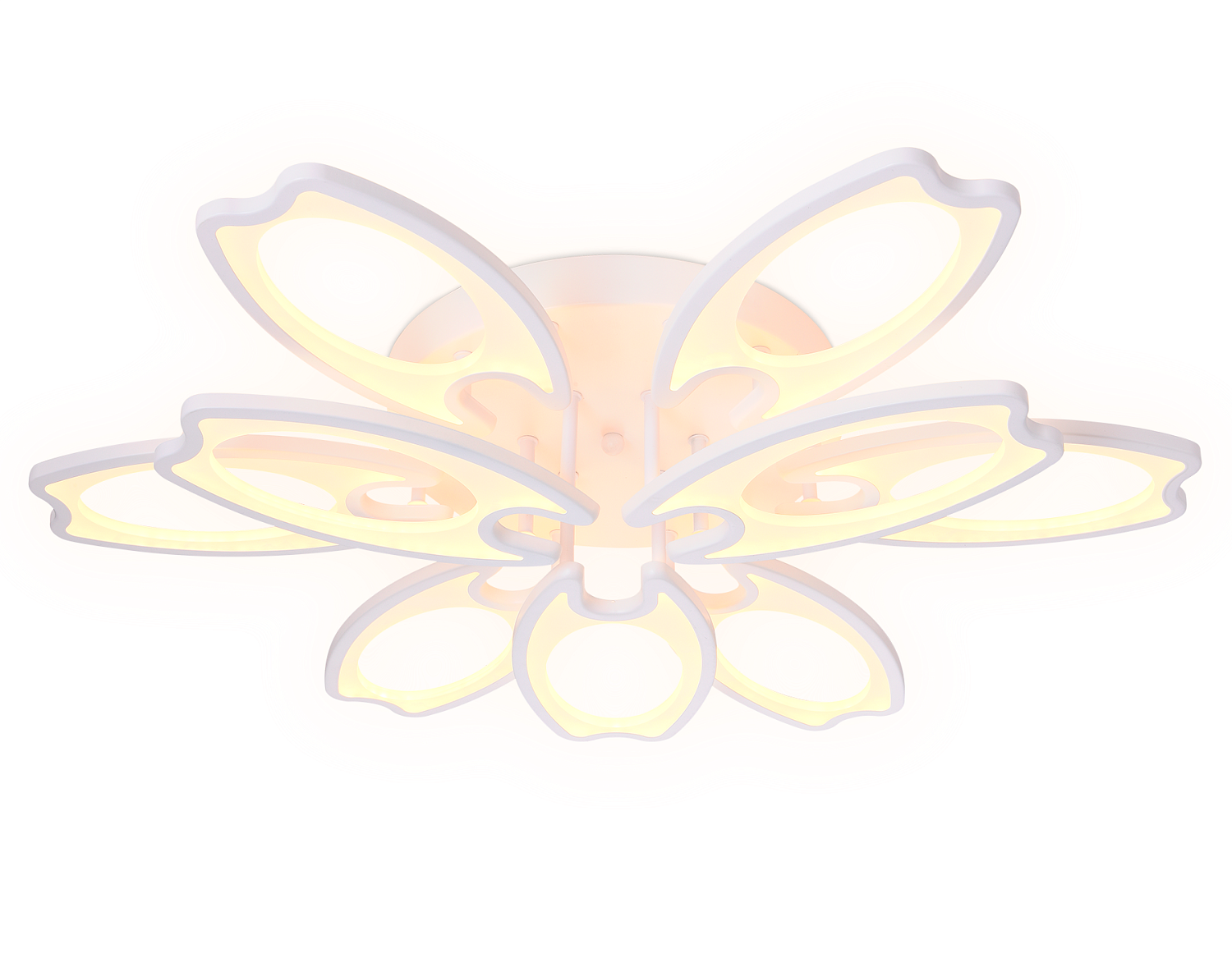 Потолочный светодиодный светильник с пультом FA579/6+3 WH белый 162W 700*640*120 (ПДУ РАДИО 2.4G)