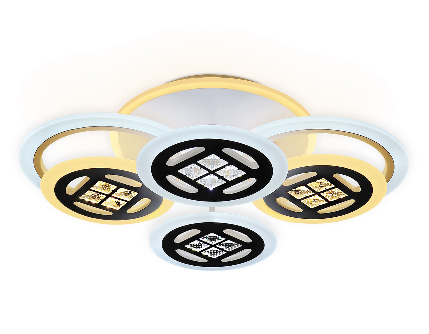 Потолочный светодиодный светильник с пультом FA2951/6 WH белый 4200K/3000K+6400K/6400K+3000K 125W 550*405*150 (ПДУ ИК)