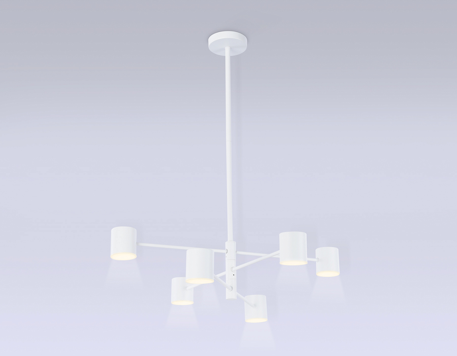 Подвесной светодиодный светильник FL51711/6 WH белый 3000K/4200K/6400K 29W D700*800 (Без ПДУ)