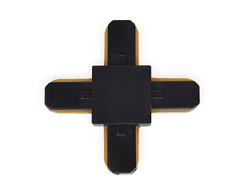Коннектор Х-образный однофазный для соединения трековых шинопроводов GL7083 BK черный коннектор Х-образный однофазный для соединения трековых шинопроводов
