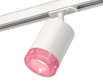 Комплект трекового светильника с композитным хрусталем XT7421010 SWH/PI белый песок/розовый MR16 GU5.3 (A2536, C7421, N7193)