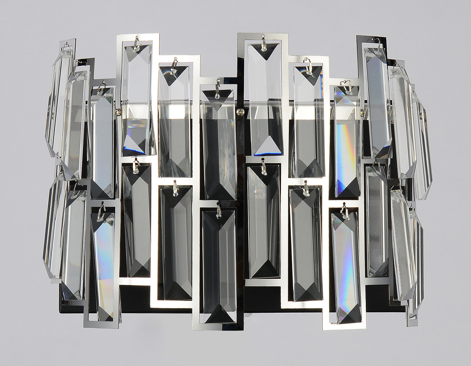 Настенный светильник с выключателем TR5056 CH/BK хром/черный E14/2 max 40W 250*200*140