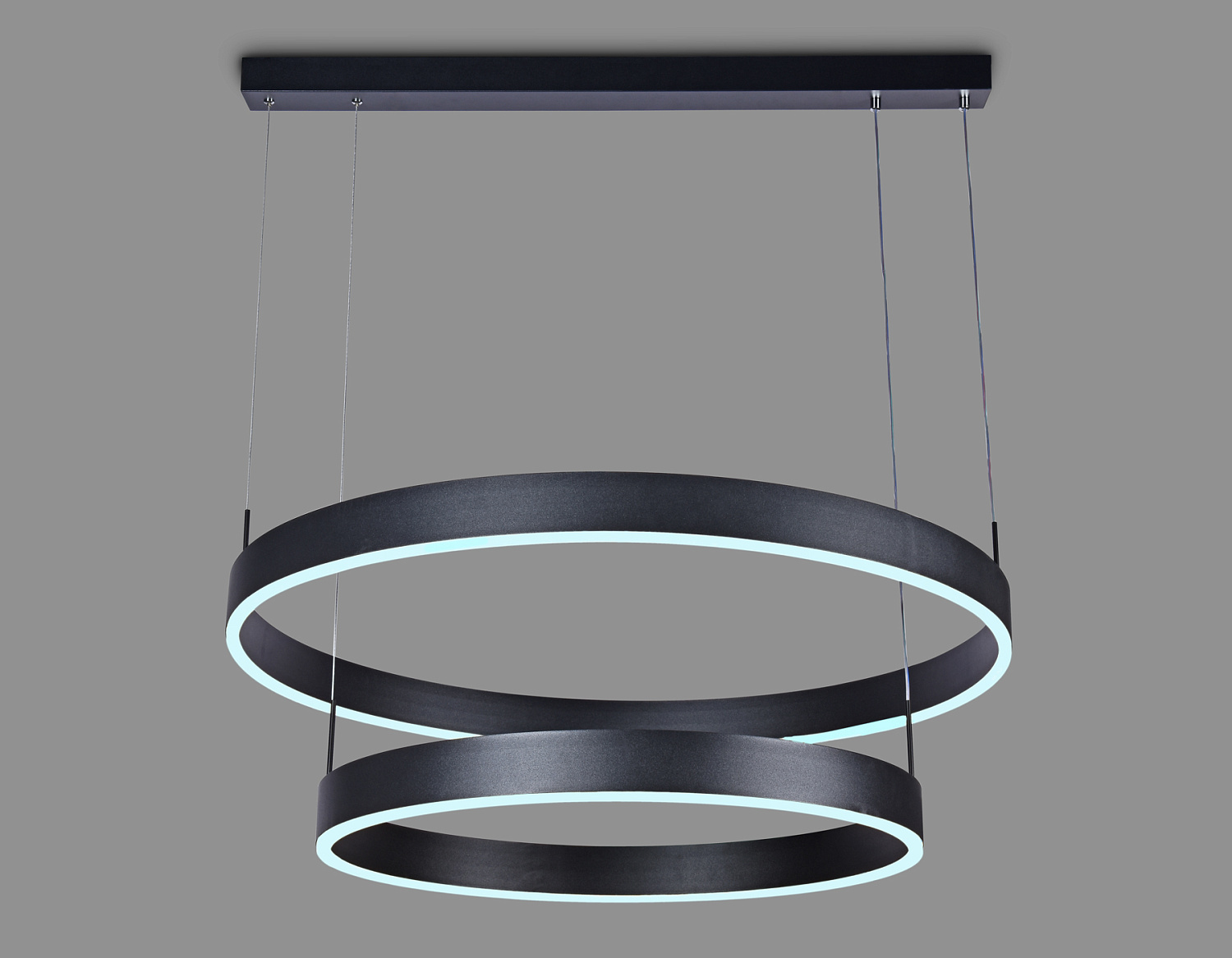 Подвесной светодиодный светильник с пультом управления FA6618/2 BK черный 119W D600/800*750 (ПДУ РАДИО 2.4G)