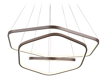 Подвесной светодиодный светильник FL366/3 CF кофе 84W 4200K D400/600/800*1200 (без ПДУ)