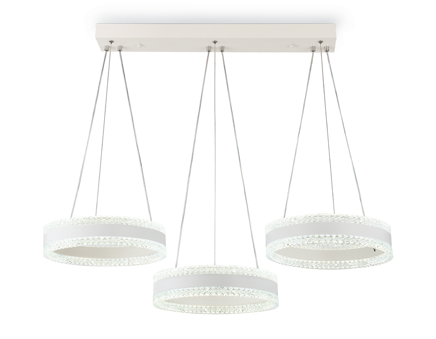 Управляемый подвесной светодиодный светильник FA6206/3 WH белый 122W 3000K+6400K/3000K/6400K/4200K+4200K 840*300*750 (ПДУ РАДИО 2.4G)