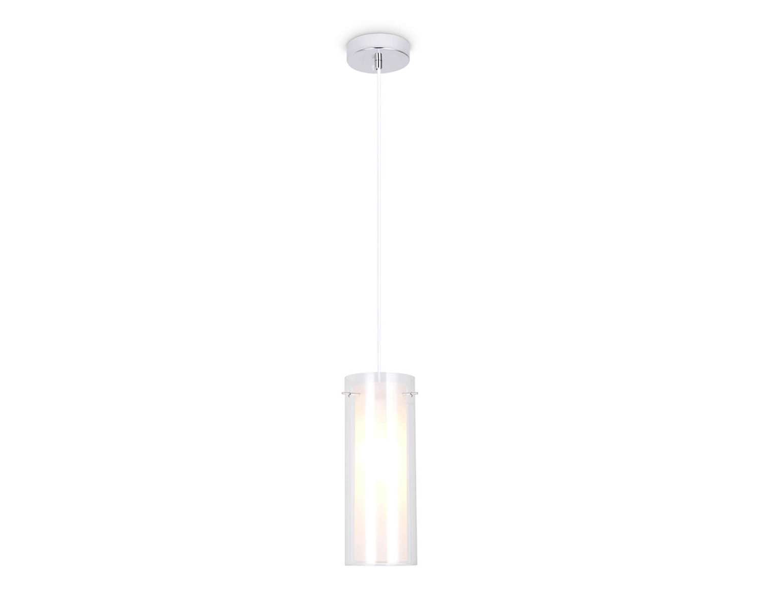 Подвесной светильник TR3672 CH/CL/FR хром/прозрачный/белый матовый E14 max 40W D110*1000