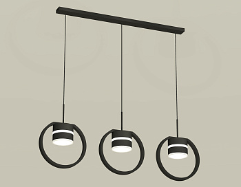 Комплект подвесного светильника с акрилом XB9107153/3 SBK/FR черный песок/белый матовый GX53 (C9107, N8445)