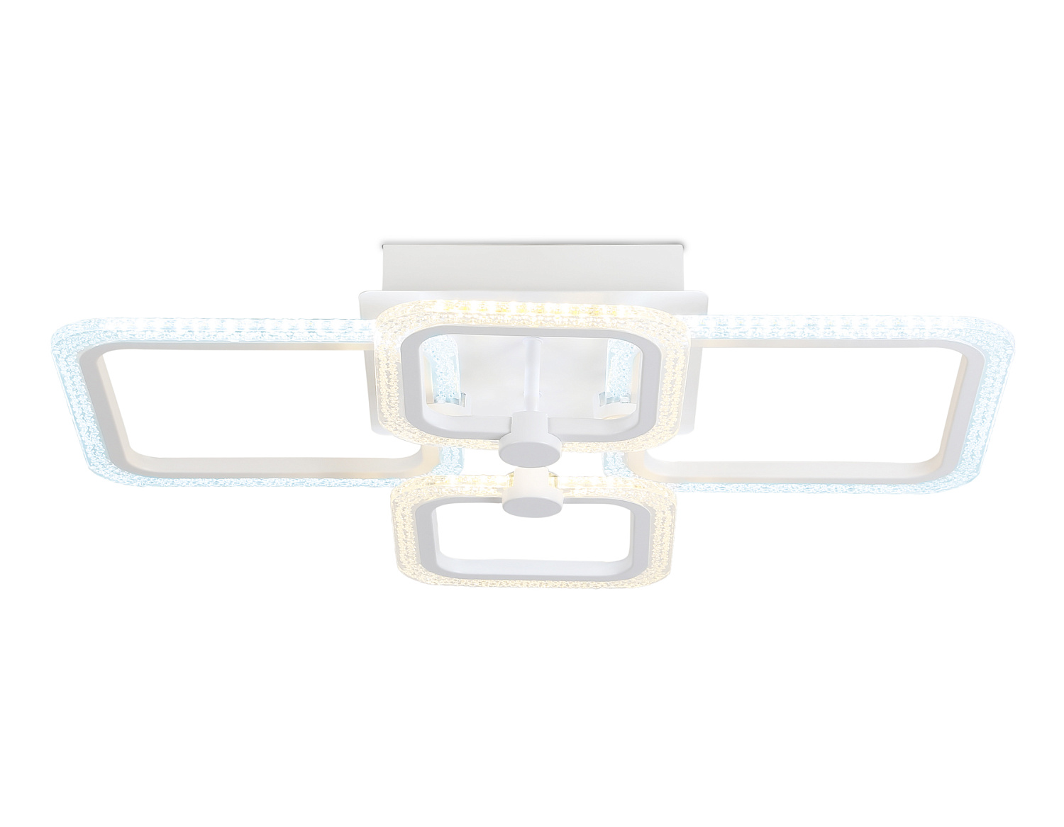 Потолочный светодиодный светильник с пультом FA5309/2+2 WH белый 3000+6400K/4200K/6400+3000K 62W 560*480*120 (ПДУ ИК)