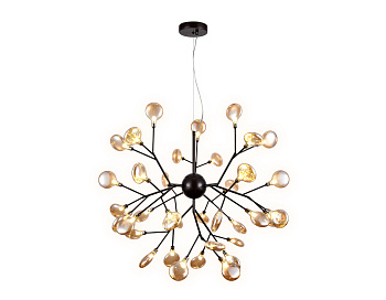 Подвесная люстра TR3021/36 DCF/TI темный кофе/янтарь G4/36 max 20W D750*650