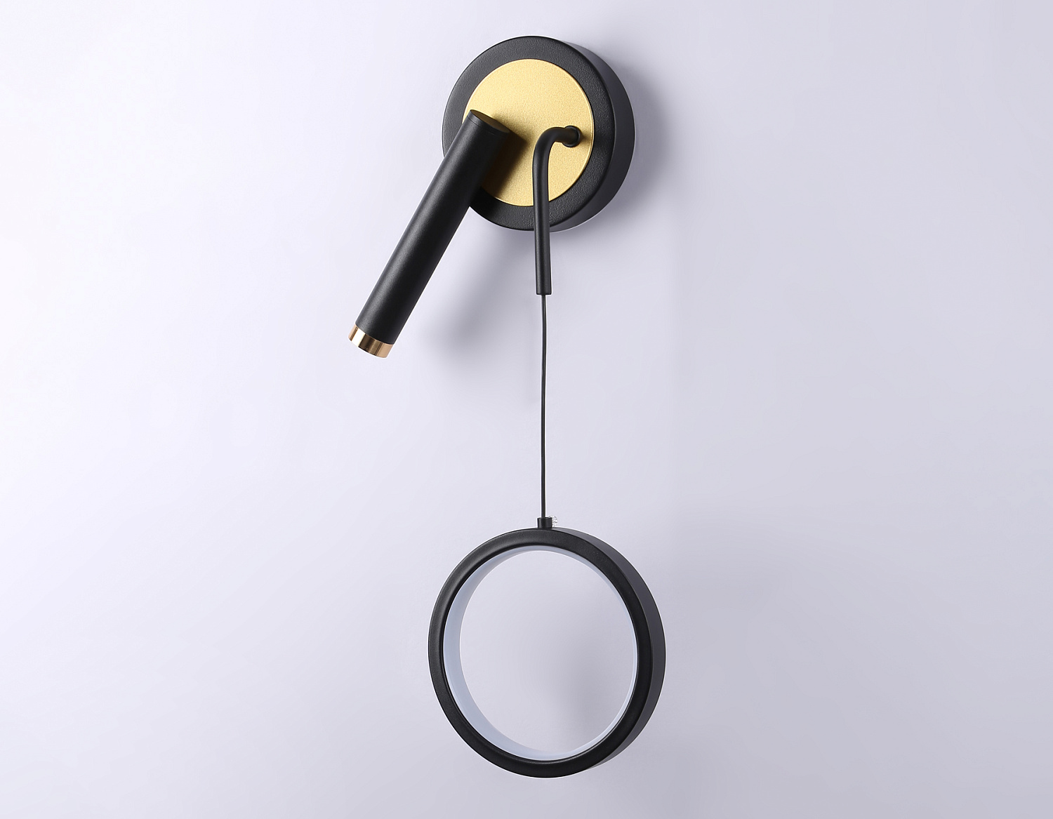 Настенный светодиодный светильник FL51652/1+1 BK/GD черный/золото 10W 4200K 500*227*90