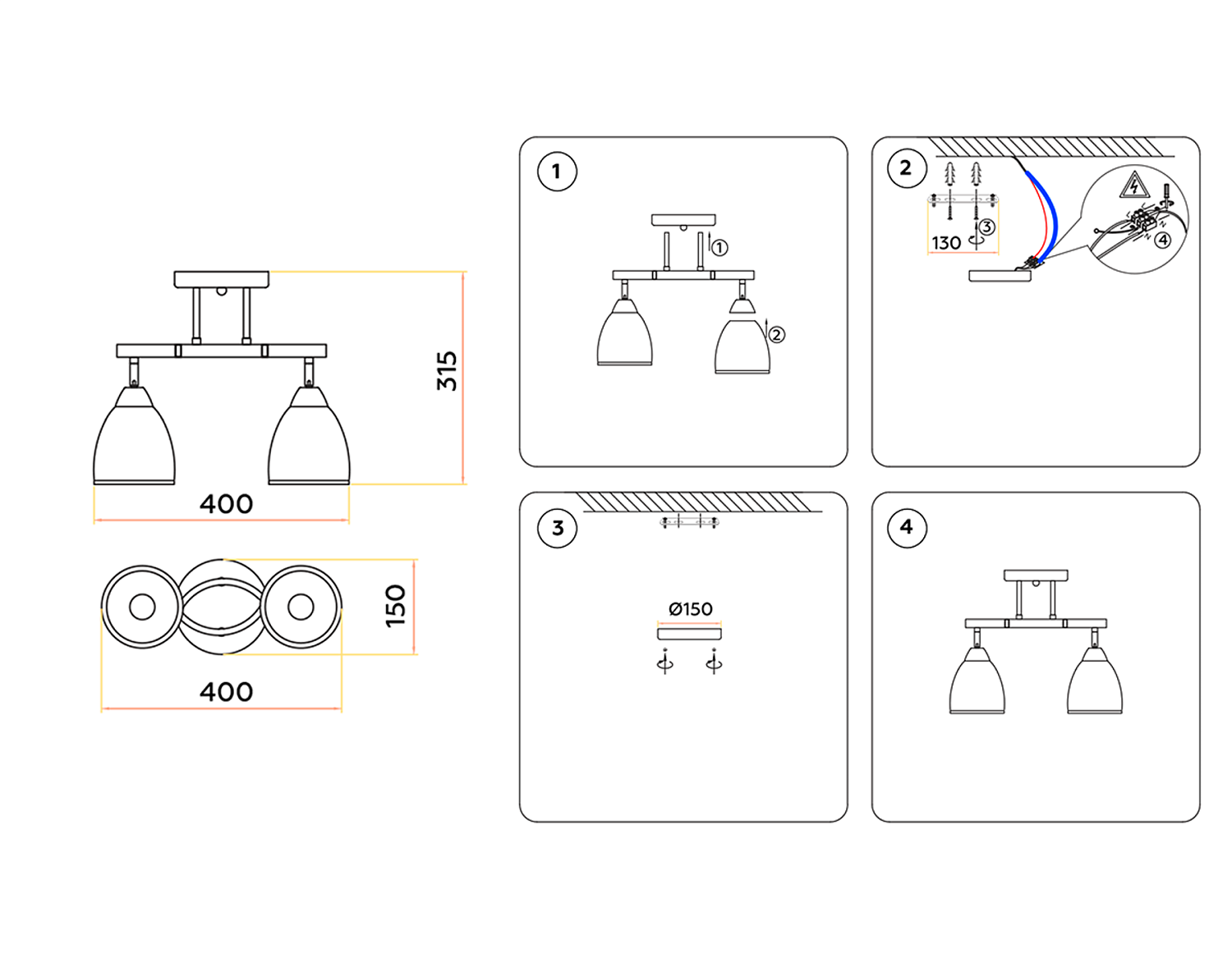 Подвесная люстра TR3111/2 DCF/CH темный кофе/хром E27 max 40W 400*150*315
