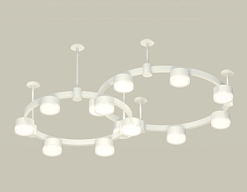 Комплект подвесного светильника Techno Ring с акрилом XR92211006/13 SWH/FR/CL белый песок/белый матовый/прозрачный GX53 (A9221, A9226, C9236, C9231,N8399)