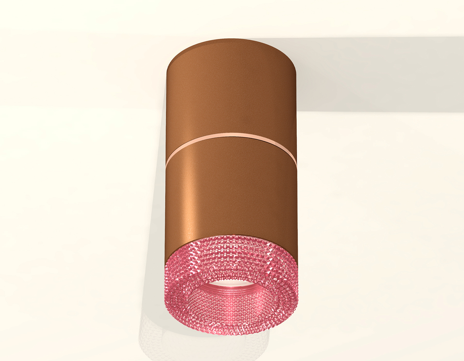 Комплект накладного светильника с композитным хрусталем XS7404082 SCF/PI кофе песок/розовый MR16 GU5.3 (C7404, A2073, C7404, N7193)