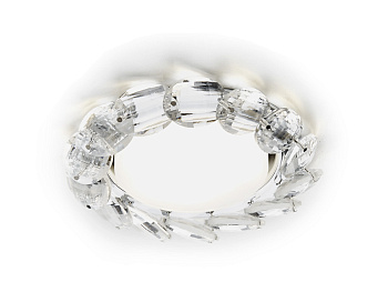 Встраиваемый точечный светильник GX53 с хрусталем G201 CL/CH хром/прозрачный GX53