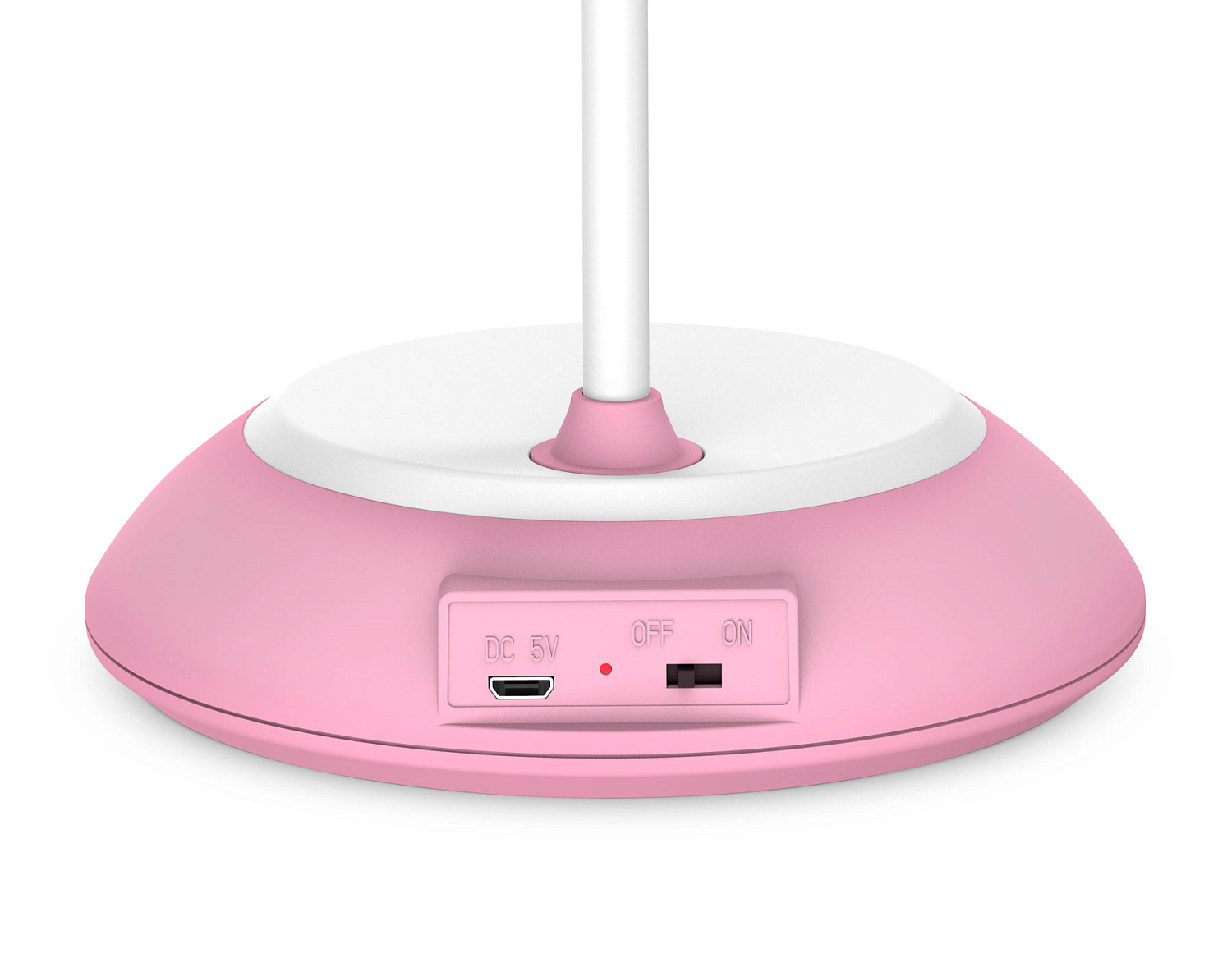 Светодиодная настольная лампа с аккумуляторной батареей, регулировкой цвета и USB-проводом DE603 PI/WH розовый/белый LED 2800-6500K 5W