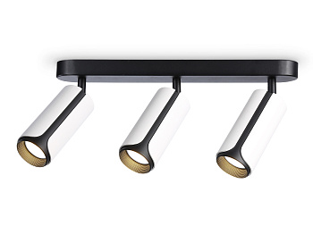 Настенно-потолочный поворотный спот со сменной лампой GU10 TN51603/3 WH/BK белый/черный GU10/3 380*60*195