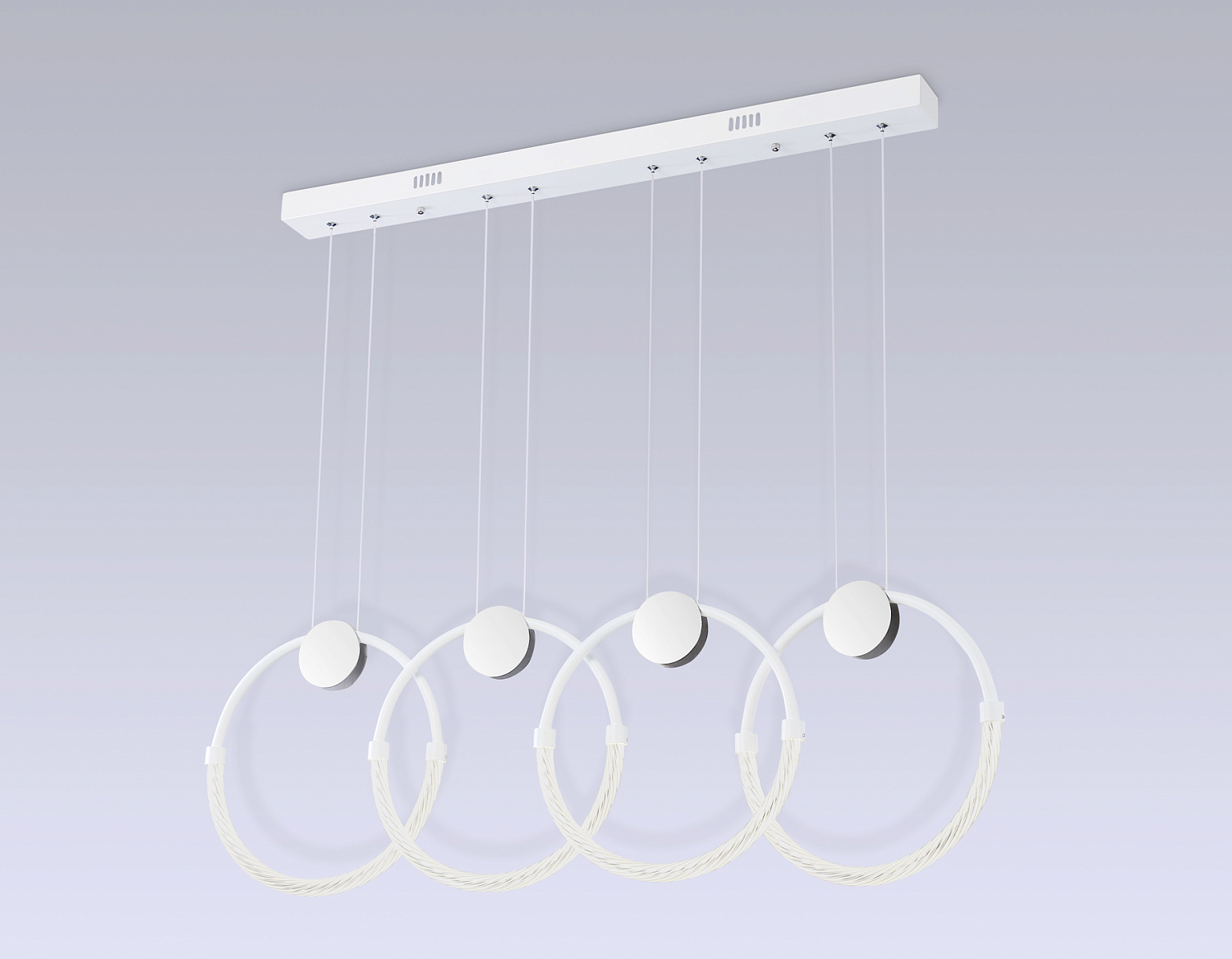 Подвесной светодиодный светильник FL10598/4 WH/CH белый/хром 4200K 45W 940*20*1200 (Без ПДУ)