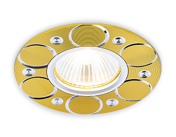 Круглый встраиваемый точечный светильник MR16 A808 AL/G алюминий/золото MR16