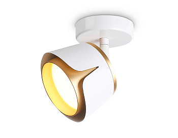 Накладной поворотный спот со сменной лампой GX53 TN71224 WH/GD белый/золото GX53 D100*147