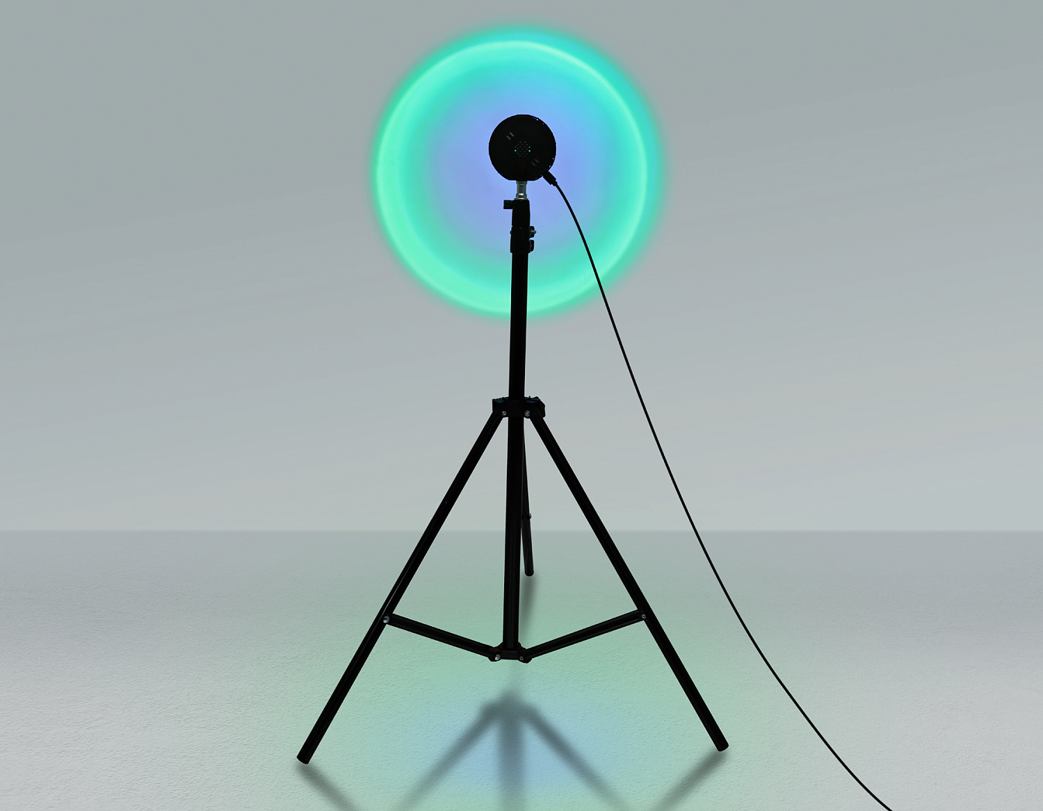 Атмосферная светодиодная настольная лампа с пультом DE8387 BK черный LED RGB 3W (ПДУ RGB)