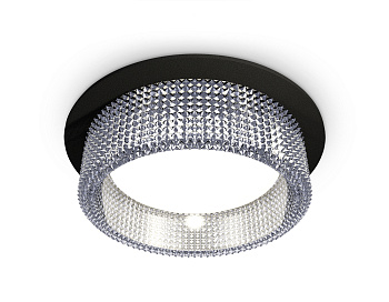 Комплект встраиваемого светильника XC8051030 SBK/CL черный песок/прозрачный GX53 (C8051, N8480)