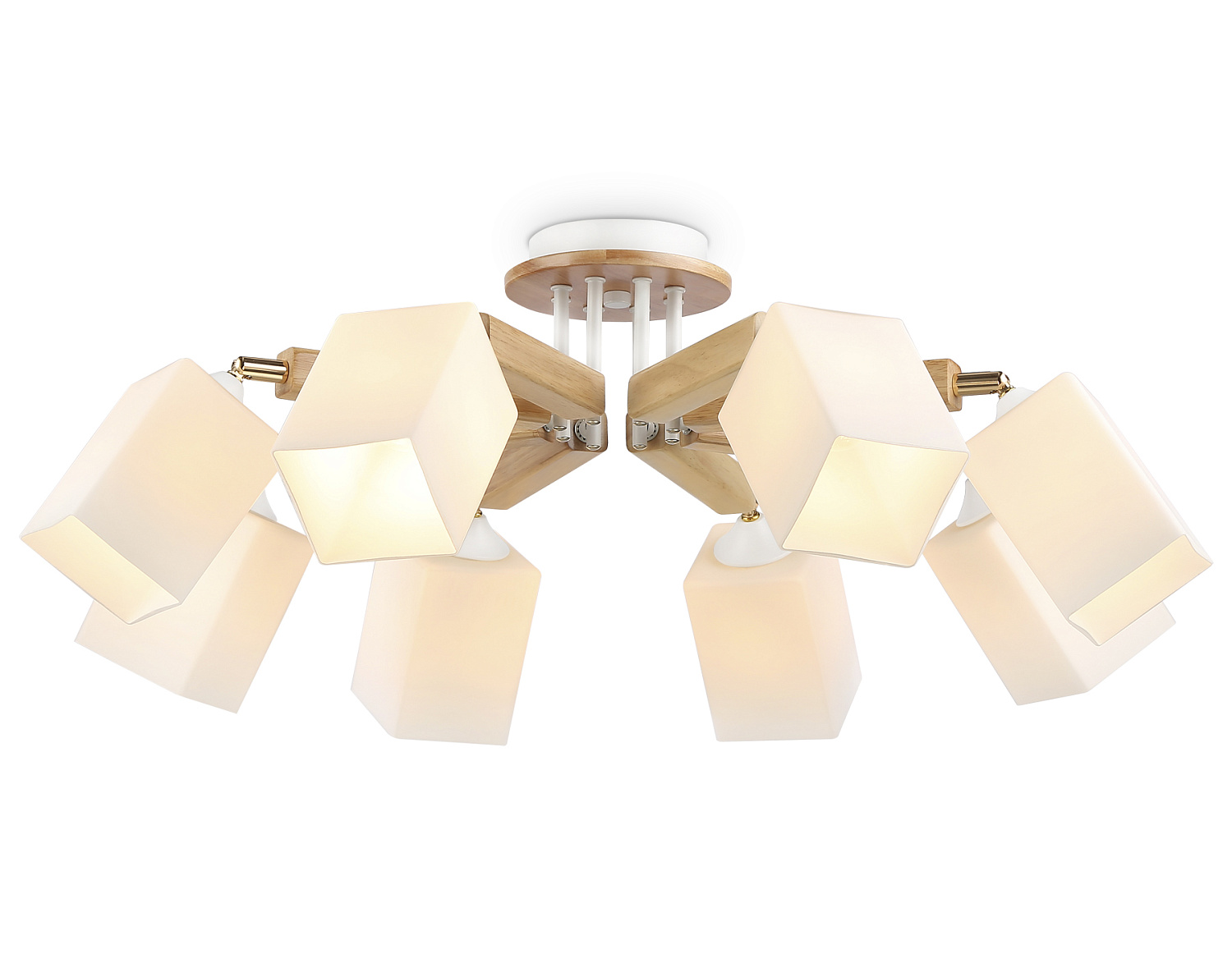 Подвесная люстра TR9522/8 WH/GD/FR белый/золото/белый матовый E27*8 max 40W D790*260