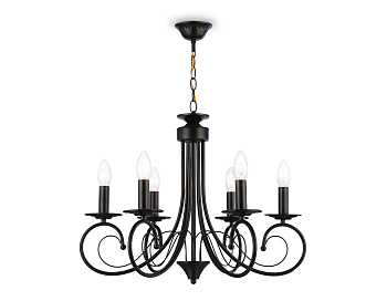 Подвесная люстра TR9612/6 BK черный E14/6 max 40W D560*650