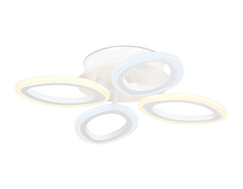 Потолочный светодиодный светильник с пультом FA4485/4 WH белый 4200K/3000K+6400K/6400K+3000K 34W 430*430*80 (ПДУ ИК)