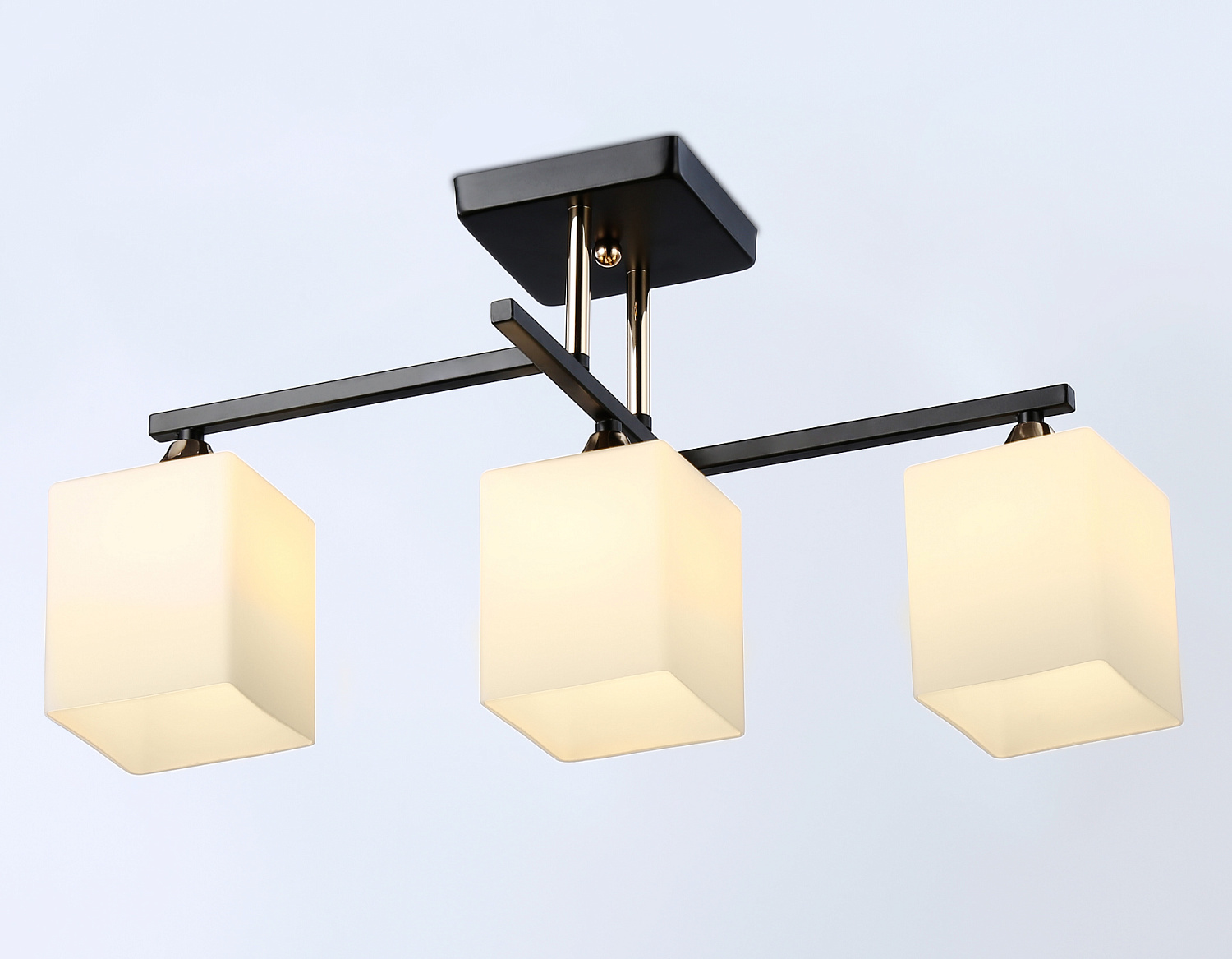 Подвесной светильник TR303114/3 BK/FGD/FR черный/золото/белый матовый E27/3 max 40W 490*260*290